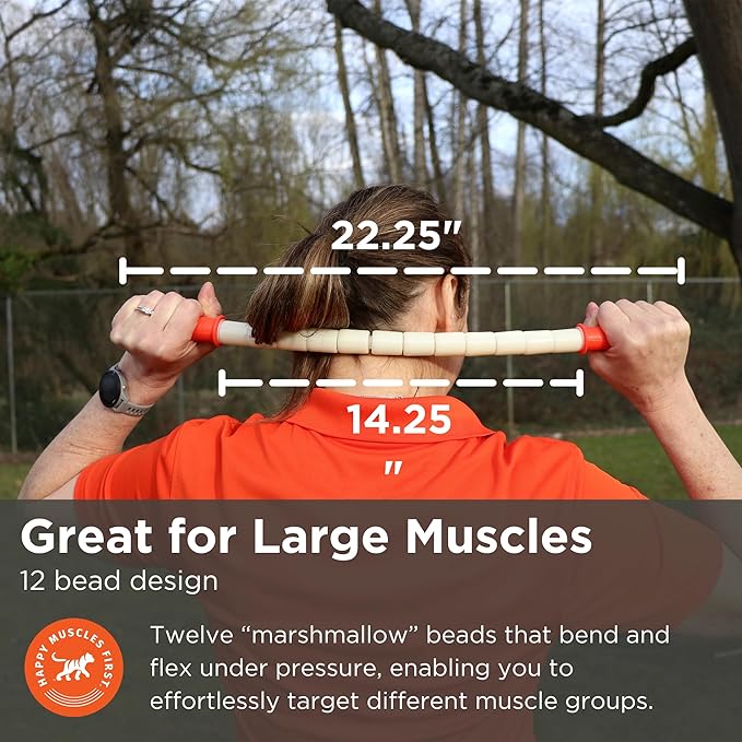 Tiger Tail The Stick - Bendy 22” Flexible Muscle Roller Stick for Myofascial Release & Trigger Points - Bendable Deep Tissue Massager for Legs, Back, Shoulders - Relieve Soreness & Improve Recovery