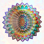 Wind Spinners Outdoor Mandala Lucky Clover,Wind Spinner Lucky Gifts for Women/Mother/Father/Men,Stainless Steel Kinetic 3D Wind Spinner Outdoor&Indoor Decoration Yard Art Garden Decor