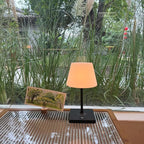 Outdoor Rechargeable Table lamp Cordless, Battery Operated Night Lights,Waterproof lamp for Shower,4000mAh LED 3 Colors Dimmable Touch Bedside Lamp for Coffee Shop Bath Patio -Black