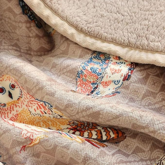 UKELER Owl Throw Blanket Queen Size 80'' x 90'', Soft Cozy Warm Throw Blanket for Bed/Couch/Sofa/Camping, Great Gift for Women's Day,Mother's Day,Father's Day,Thanksgiving,Christmas,Hallows' Day