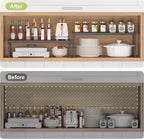Expandable Cabinet Organizer Shelf With Adjustable Height, Stackable Kitchen Countertop Organizer Rack, Adjustable Shelf Riser For Kitchen Counter, Pantry, Cupboard, Desk, Tabletop