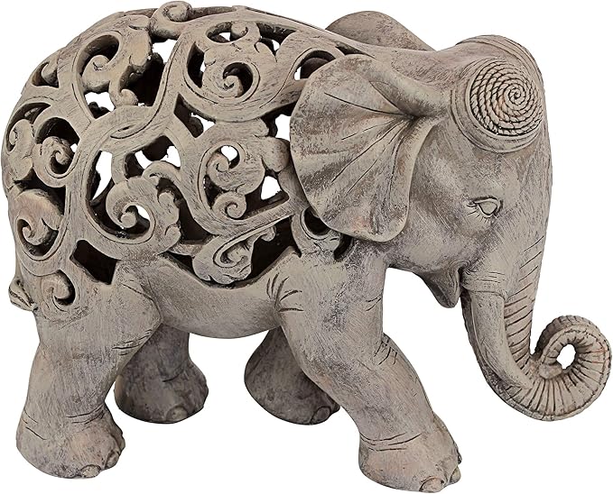 Design Toscano Anjan the Elephant Jali Sculpture