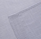 MIUCO Semi Sheer Curtains Poly Linen Textured Solid Grommet Curtains 63 Inches Long for Living Room 2 Panels (2 x 37 Wide x 63" Long) Silver