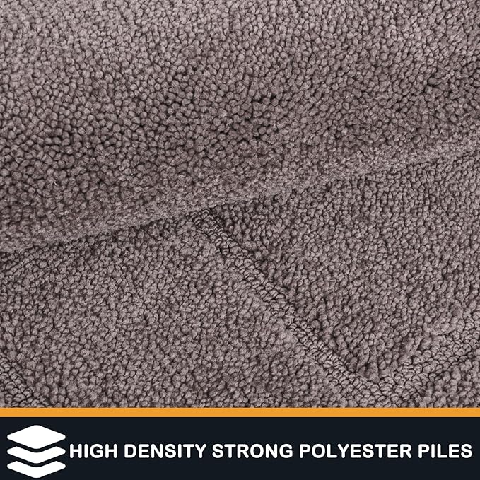 PURRUGS Dirt Trapping Door Mat 32" x 70", Non-Slip/Skid Machine Washable Entryway Rug, Dog Doormat, Super Absorbent Welcome Mat for Muddy Wet Shoes and Paws, Grayish Brown