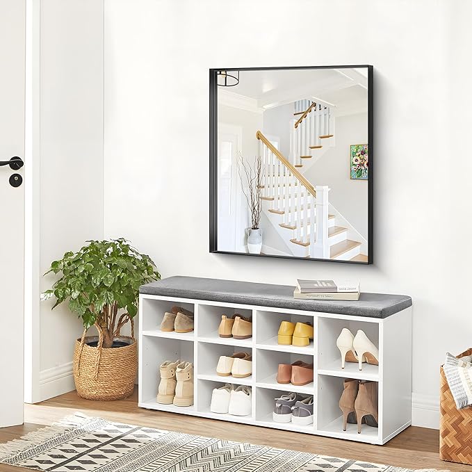 Black Bathroom Mirror, 30x36 Inch Rectangular Framed Mirror, Large Wall Mounted Bathroom Vanity Mirror Over Sink for Bedroom,Restroom, Living Room, Hangs Vertically or Horizontally