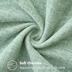 MIULEE Pack of 2 Couch Throw Pillow Covers 20x20 Inch Greyish Green Farmhouse Decorative Pillow Covers with Stitched Edge Soft Chenille Solid Dyed Spring Pillow Covers for Sofa Bed Living Room