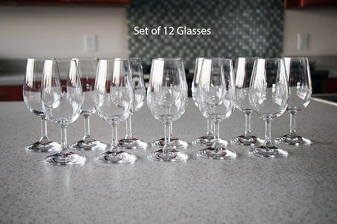 Architectural Digest 2022 Best Glass, Set of 12 European, Lead-Free Crystalline INAO Wine Tasting Glasses, Perfect for Wine Tasting Events, 7 Fl. Oz., A Favorite of Professional Wine Tasting Rooms