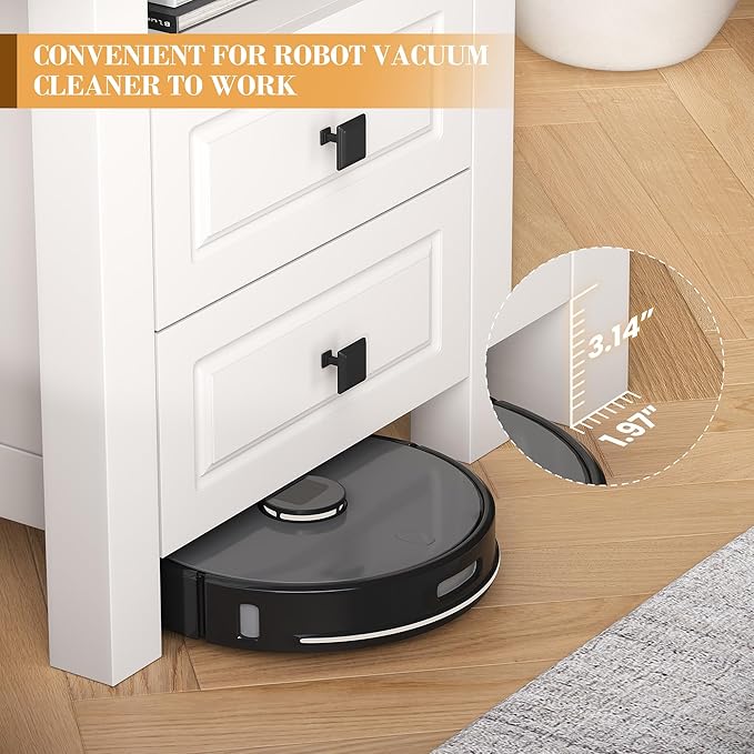 Farmhouse End Table with Charging Station & Storage - Apicizon Nightstand