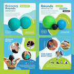 RAD Yoga Bundle for Myofascial Release, Muscle Recovery, & Relaxation – Includes Multi-Use Yoga Block, Neuro Ball Foot Roller, Peanut & Massage Balls in Multiple Sizes & Densities