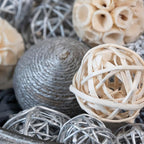 ANDALUCA Decorative Balls Bag Bowl Filler Home Decor (Silver)