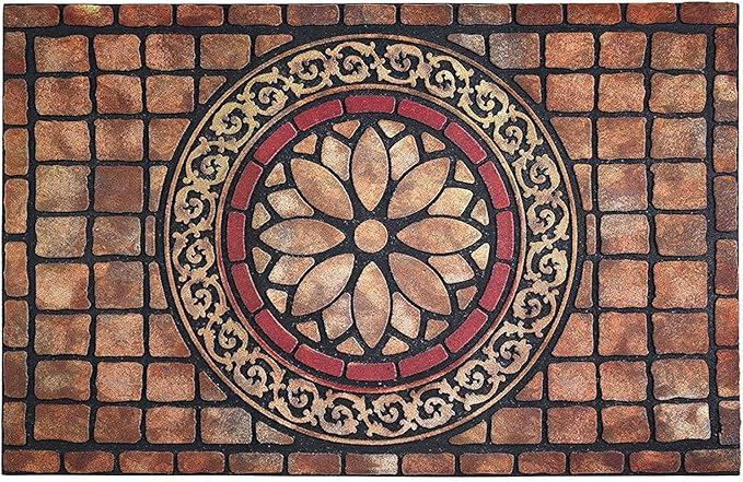 CHICHIC Rectangle Entrance Door Mat Large 24 x 36 Inch High Traffic Area Entry Way Doormat Front Door Rugs Outdoors Heavy Duty Welcome Mat, Non Slip Rubber Back Low Profile for Garage