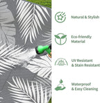 GENIMO Outdoor Rug 4' x 6' Waterproof for Patios Clearance, Reversible Outdoor Plastic Straw Camping Rug Carpet, Large Area Rugs Mats for RV, Camper, Deck, Balcony, Porch, Beach, Picnic, Grey&White