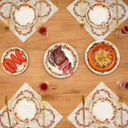 Homlouue 200 Pcs Fall Paper Plates and Napkins, Watercolor Disposable Dinnerware Set, Autumn Leaves Thanksgiving Party Supplies, Serve 50 Guests