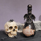 Braxio Halloween Home Decor Potion Bottles - Resin Black Bad Dragon Halloween Potion Bottles Gothic Decor Decorative Bottles Room Decor Aesthetic for Day of The Dead 4.25 * 4.25 * 9.5 Inch