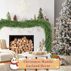 9 Ft Real Touch Christmas Garland Indoor with Pine Cone,Thick and Lush，Soft Bendable Mantle Garland Christmas, Lifelike Cedar Garland, Christmas Garland for Mantle,Indoor Christmas Decorations