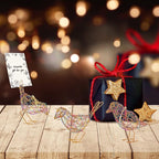 Modern Table Decor Set of 3 - Handmade Metal Bird Sculptures with Colorful Wire Weaving, Multi-Pose Rustic Home Accent & Christmas Tree Ornaments