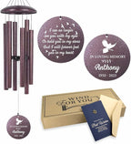 ASTARIN Large Engraving Wind Chime Memorial, Personalized Windchimes in Memory of a Loved One, Loss of Mother Lover Sympathy Gifts, Remembrance Gift for Loss Wife Husband(Produced in USA)