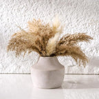 Mitt&Ditt Ceramic Flower Vase, 5.3 inch Off-White Farmhouse Rustic Vase, Handcrafted Weathered Pottery Vases, Small Flower Terracotta Vases for Home Decor, Living Room, Table, Shelf