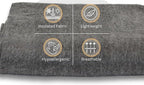 Alpaca Wool Throw Blanket | Warm, Ultra-Soft, Breathable, Non-Itchy Blanket-Throw | Hypoallergenic and Beautiful Fabric (Gray)