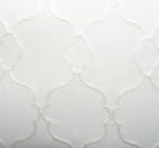 MIUCO Moroccan Embroidery Semi Sheer Curtains Faux Linen Grommet Curtains for Bedroom 52 x 63 Inch 2 Panels, Off White