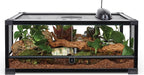Zilla QuickBuild Reptile 20 Gallon Glass Terrarium Habitat with Swing Door For Geckos, Snakes, Lizards, Frogs, Turtles, and Tortoises, 30" x 12" x 12"