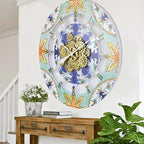 The Gears Clock Wall Clock Italy Collection with Moving Gears (Maiori, 36 inch Round)