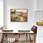 Vintage Framed Wall Art for Living Room – Vintage Wildflower Pictures Oil Paintings Canvas Prints – Country Flower Modern Farmhouse Wall Decor for Bathroom Bedroom Home Office – 12x16in