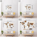 HYPERI Multilayered 3D Wooden World Map Wall Decor, Wood Art Wall Decor, Mapa Mundi Para Pared, World Maps and Push Pins, Valentine's Day Gifts For Dad, Mom, Boss, Husband, Wife (Medium)