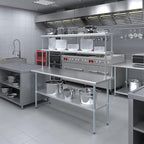 AmGood Double OverShelf Stainless Steel NSF - Many (72" Long x 12" Deep)