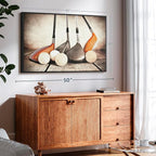 ElephantStock Golf Sets Wall Art - Horizontal Framed Canvas - 1-Piece Mancave Wall Decor - Photography Sports Canvas Print - Yellow and Brown Decor for Wall - 43" X 29"