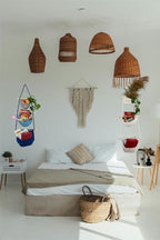Hanging Fruit Basket, 3 Tier Cotton Macrame Produce Basket for Kitchen, Indoor Planter Hangers.