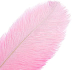 THARAHT 12PCS Ostrich Feathers Natural Bulk 12-14Inch(30-35cm) for Wedding Party Centerpieces Easter Gatsby Flower Arrangement and Home Decorate Ostrich Feathers,Pink