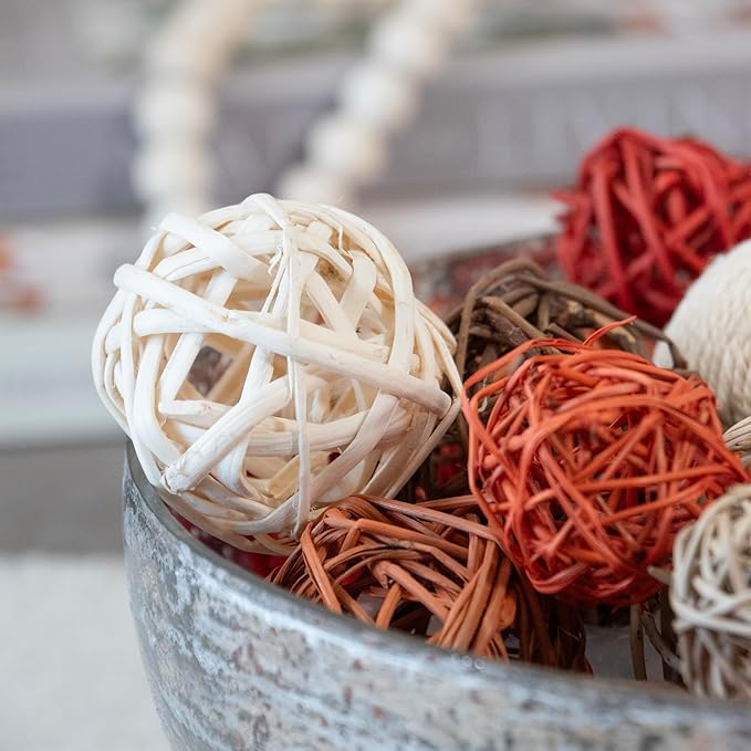 ANDALUCA Decorative Balls Bag Bowl Filler Home Decor (Orange)