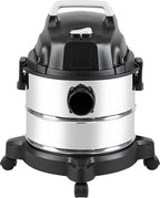 Amazon Basics Wet Dry Vacuum Cleaner, 4 gallon Shop, 3 HP Stainless Steel, Grey/Black