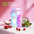 Teeth Whitening Strips 21 Treatments Kit - Teeth Whitener, Peroxide Free, Enamel Safe Green Whitestrips, Deep Stains Removal - Instant Teeth Whitening Without The Harm (42 Strips)