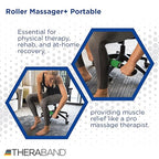 THERABAND Roller Massager +, Portable Muscle Rolling Stick with Retractable Handles for Self-Myofascial Release, Deep Tissue & Trigger Point Massage, Gifts for Runners, Athletes, Crossfit