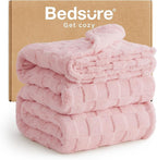 Bedsure GentleSoft Blankets Queen Size for Bed - Super Soft Cozy Blanket for Women Men Girls, Large Fuzzy Fleece Throw for Bedroom Decor, Blush Pink, 90x90 Inches