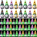 Wesiti 50 Pcs Luminous Halloween Mini Gnomes Figurines Bulk Glow in Dark Miniature Ornaments Hide and Seek Tiny Gnomes Figures Statue Halloween Party Favor Bag Fillers Garden Dollhouse Decor Gifts
