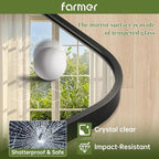 FARMER 22x30 Inch Black Bathroom Mirror, Rectangle Vanity Mirror, Brushed Mirrors for Wall, Metal Frame Hanging Mirror with Round Corner for Bedrooms, Entryways, Living Rooms, Horizontal/Vertical