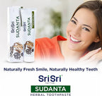 Sri Sri Tattva Sudanta Herbal Toothpaste for Oral Care Protection - Fluoride Free Ayurvedic Toothpaste to Strengthen Teeth and Gums Without Causing Sensitivity - All Natural, 200g (1 Pack)