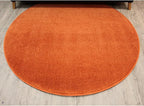 KOECKRITZ Soft and Colorful Kids Classroom Area Rugs (Passes Flammability Pill Test) Many Sizes and Bright Colors to Select from (8' Round, Tangerine)