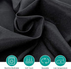Surmente 132 inch Round Tablecloths -5 Pack Black Round Table Cloths, Polyester Fabric Table Covers for Wedding, Party, Banquet, or Restaurant