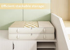 Vailando Under Bed Storage Containers, Underbed Storage Bins with 6 Inches Tall, Clothes Storage Box with Sturdy Handles and Sidewalls, Beige, 2-Pack