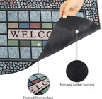 CHICHIC Rectangle Entrance Door Mat Large 18 x 30 Inch Entry Way High Traffic Area Doormat Front Door Rugs Outdoors Heavy Duty Welcome Mat, Non Slip Rubber Back Low Profile for Garage