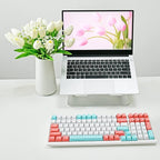 Mandy's Artificial Tulips 20 Stems White with 3pcs White Baby's Breath PU Faux Flowers for Wedding Home Decor 13.5 Inch