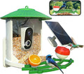 Bird Feeder with Camera, 2K HD AI Smart Identify BirdSpecies Video Camera with Solar Panel Outdoors Birdhouse with Cam, Instant Arrival Alerts, Capture BirdVideo Ideal Present for Bird Lover