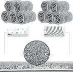10 Pack 13 * 4.9" Generic Mop Pads Mop Head Refill Washable Wet/Dry Mops Flat Compatible with Most 11-13" Hook and Loop (Velcro) Flat Mops.System Floor Care System (10 Pack 13 * 4.9")
