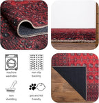 Keen Home Design 2x12 Rug - Machine Washable Runner Rug with Non-Slip Backing, Ideal for Hallway, Entryway, Kitchen, Laundry Room - Vintage, Easy Clean, Durable, Low Pile - (2'6" x 12')