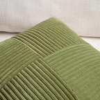 Fancy Homi 2 Packs Moss Green Decorative Throw Pillow Covers 20x20 Inch for Living Room Couch Bed Sofa, Farmhouse Boho Home Decor, Soft Corss Corduroy Patchwork Accent Square Cushion Case 50x50 cm
