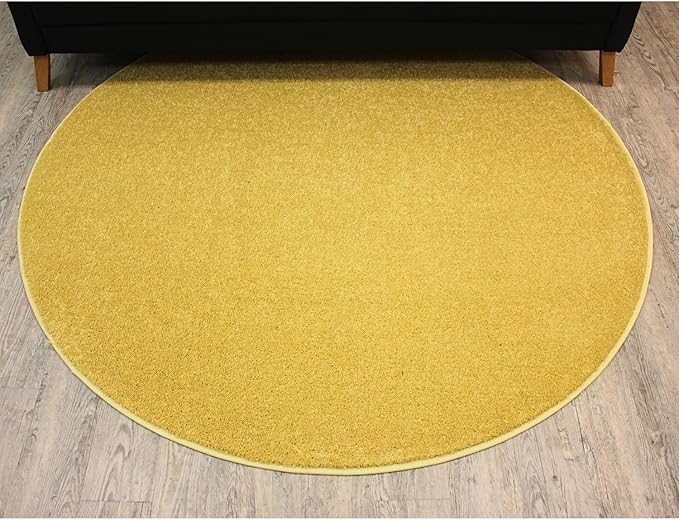 KOECKRITZ Soft and Colorful Kids Classroom Area Rugs (Passes Flammability Pill Test) Many Sizes and Bright Colors to Select from (10' Round, Lemon)